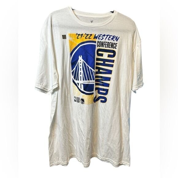 NWT Fanatics White Tee Shirt Golden State Warriors 2022 Western Conf Champs- XXL - Picture 2 of 6
